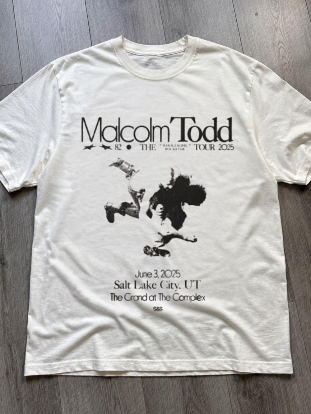 Gildan White Malcolm Todd Tour 2025 Graphic Tee